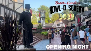 Howl O Scream 2023 Williamsburg Opening Night through new scare Zones and walkthroughs🎃😈👻