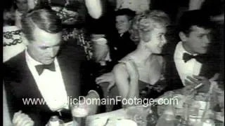 Golden Globes 1959 - Foreign Press Awards -  Newsreel  www.PublicDomainFootage.com