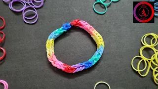 Rubber band Bracelet | Loom Bracelet | Easy Rainbow Bracelet | DIY | Athi's Crafty Coop