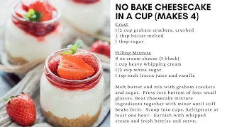 No Bake Cheesecake Cups
