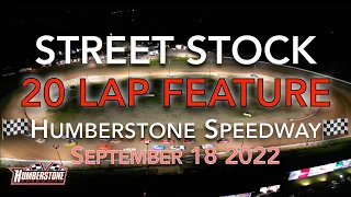 🏁 HUMBERSTONE SPEEDWAY 9/18/22  STREET STOCK FEATURE RACE - DIRT TRACK RACING - Drone Aerial View