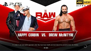 WWE 2K22 (PS5) - DREW MCINTYRE vs BARON CORBIN | RAW, NOV. 21, 2022 [4K 60FPS HDR]