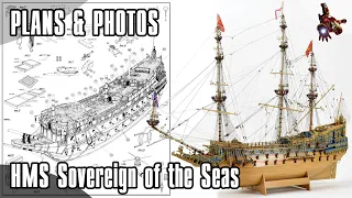 The HMS SOVEREIGN OF THE SEAS model ship PLANS & PHOTOS * Funniest SuperHeroes