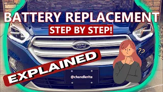 EXPLAINED!!! 2013 -2019 Ford Escape (ALL Trims & Engines) Battery Removal & Replacement