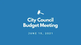 Peabody City Council Budget Meeting - June 15, 2021