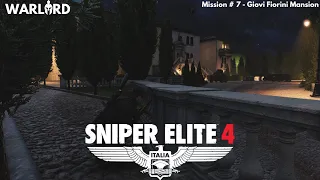 Sniper Elite 4 Mission 7 Giovi Fiorini Mansion | No commentary | 1440p HD immersive gameplay