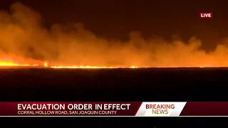 Corral Fire Coverage | Thousands lose power, grass fire forces evacuations south of Tracy