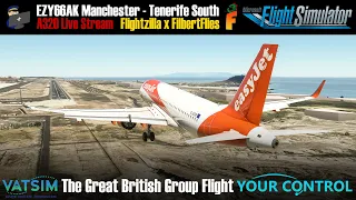 MSFS 2020 | VATSIM EVENT | SHARED COCKPIT | Manchester - Tenerife South | A320 NEO Full Flight