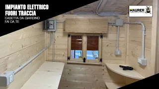 Cablaggio impianto elettrico in tubazione e scatole esterne - Progetto casetta in legno