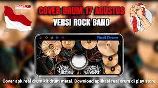 HARI MERDEKA 17 AGUSTUS VERSI ROCK REAL DRUM COVER | Gokil jarinya cepet banget 🤣