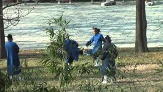 Taoist priests training at Laoshan