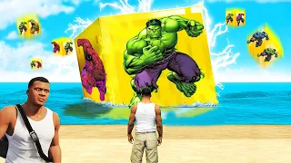 FRANKLIN Finding BIGGEST HULK Lucky Boxes in GTA5 | GTA5 Mods