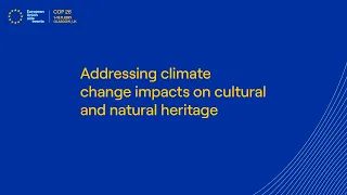 Addressing climate change impacts on cultural and natural heritage  (GMT Time)