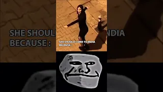 what happens if Serbian dancing lady comes to India 💀 #trending #ghost #funny