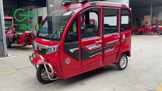 Enclosed electric passenger tricycle