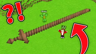 JJ and Mikey Found LONGEST SWORD PIT in Minecraft (Maizen)