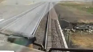 Stupid cow gets hit by train