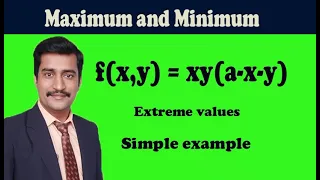 Examine the function xy(a-x-y) for the extreme values in Hindi