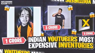 🤯INDIA MAI SABSE EXPENSIVE INVENTORY KIS KI HAI?😱 INDIAN YOUTUBERS  MOST EXPENSIVE INVENTORY PART-1