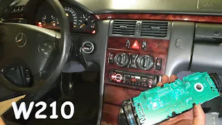 W210 Mercedes Radio Removal and AC control Unit problems E220 CDI