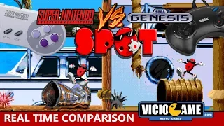 🎮 Cool Spot (SNES Vs Mega Drive) Real Time Comparison