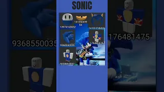 sonic code in Brookhaven كود شخصيه sonic لماب البيوت🔥