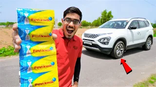 Super Glue VS Car | फेविक्विक से गाड़ी को रोड पे चिपका डाला | Can it Get Out?