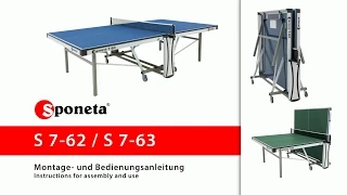 Sponeta S 7-62 / S 7-63 - Montageanleitung Tischtennistisch / Instructions for assembly and use