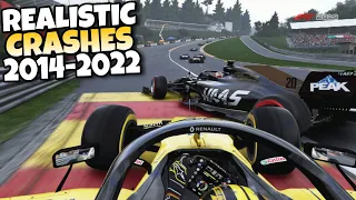 F1 REALISTIC CRASHES 2014 - 2022 #9