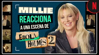 Millie Bobby Brown reacciona a la escena del baile en Enola Holmes 2