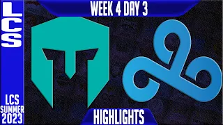 IMT vs C9 Highlights | LCS Summer 2023 W4D3 | Immortals vs Cloud9