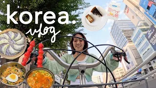 KOREA VLOG 🇰🇷 what I eat, exploring Seoul, trendy cafes, shopping, sunset biking, girls trip