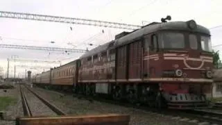 Тепловоз ТЭП60-0926 отправляет от ст. Вильниус / TEP60-0926 departing Vilnius station