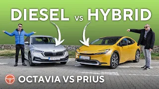 Diesel vs hybrid: kto má REÁLNU menšiu spotrebu? Škoda Octavia TDI vs Toyota Prius PHEV - volant.tv
