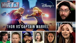 Thor vs Captain Marvel Reaction Mashup to Fighting Scene | What if Episode 7 Reaction Mashup