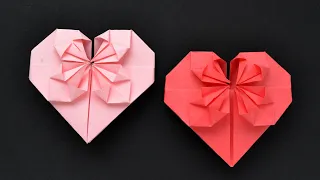 Beautiful PAPER HEART | Easy GIFT FOR VALENTINE'S DAY | Origami Tutorial DIY