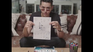 Kris Wu's draws a self-portrait for Noisey