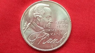 Germany SILVER 5 Mark 1974 - 250th Anniversary - Birth of Immanuel Kant, philosopher