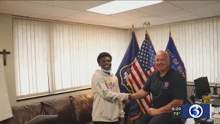 VIDEO: Waterbury teen credited with saving family from burning car