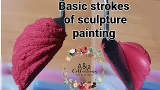 How to start with sculpture paste, Basic strokes and paste consistency, sculpture art for beginners.