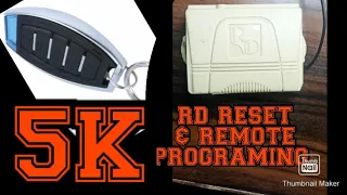 RD remote programing and reset wireng diagram