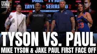 Mike Tyson & Jake Paul Face-Off for First Time at New York City Press Conference | Tyson vs. Paul