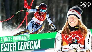 🇨🇿 Every Gold Medal Run from Ester Ledecka at the Olympics!🥇⛷