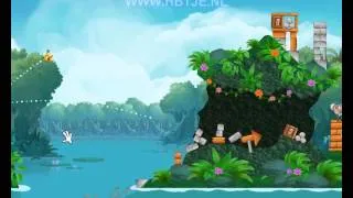Angry Birds Rio Blossom River level 4 3 stars