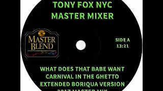 Tony Fox NYC - What Does That Babe Want Master Mix 2017