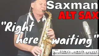 "Right here waiting" (Richard Marx) Alt Saxophone cover Wedding Backing Track  Saxman Stefan Lamml