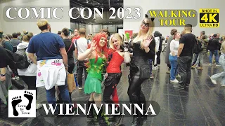 💥 VIENNA COMIC CON 2023, MESSE WIEN, "PANOPTIKUM DER CHARAKTERE", Vienna City Walk, 4k, 6fps