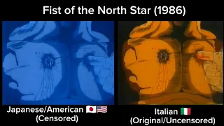 Fist of the North Star (1986) Censored vs Uncensored side by side comparison UHD