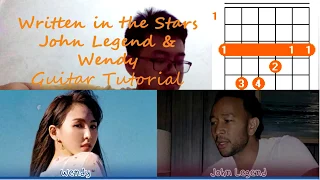 [Station x 0] John Legend & 웬디 (Wendy ) Written In The Stars Easy Guitar Tutorial Lesson How To Play