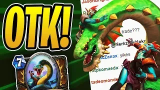 LECTURING CHAT ABOUT GIANT SNAKES! | Giant Anaconda OTK Druid | Rastakhan's Rumble | Hearthstone